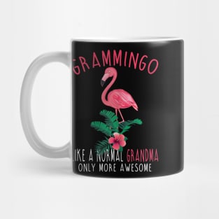 Grammingo Like An Grandma Only Awesome Floral Flamingo Gift Mug